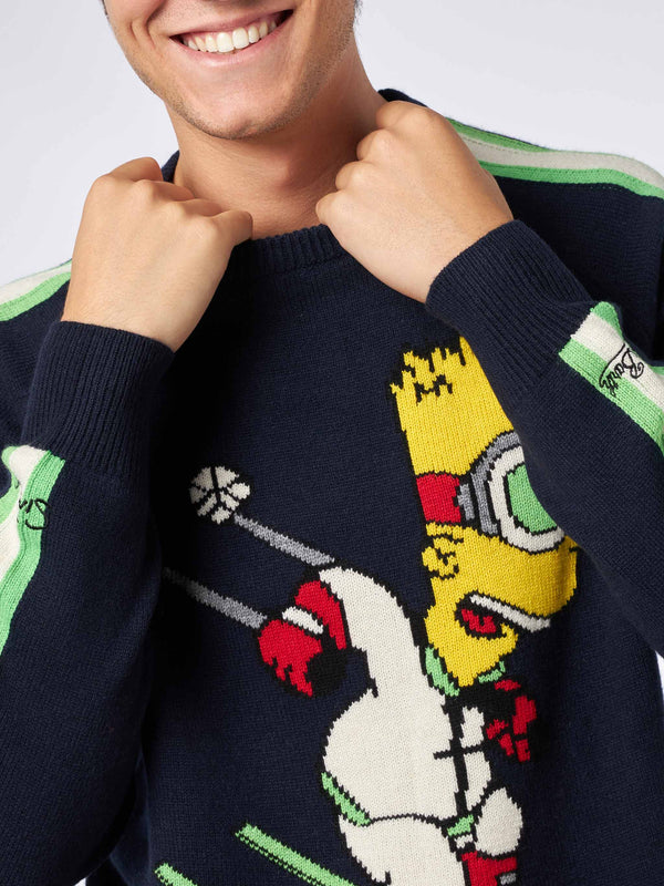 Man crewneck sweater with Bart Simpson jacquard | THE SIMPSONS SPECIAL EDITION