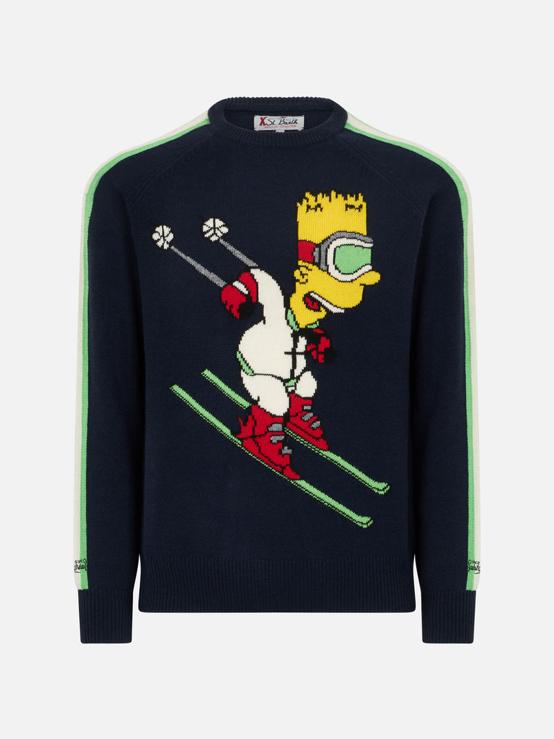 Maglia da uomo girocollo con stampa jacquard Bart Simpson | EDIZIONE SPECIALE DEI SIMPSON