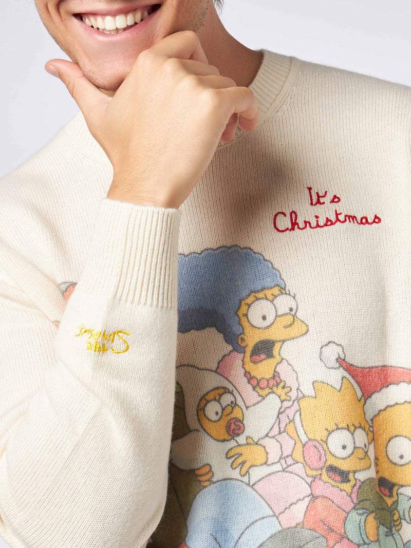 Maglia da uomo girocollo con stampa jacquard famiglia Simpson | EDIZIONE SPECIALE DEI SIMPSON