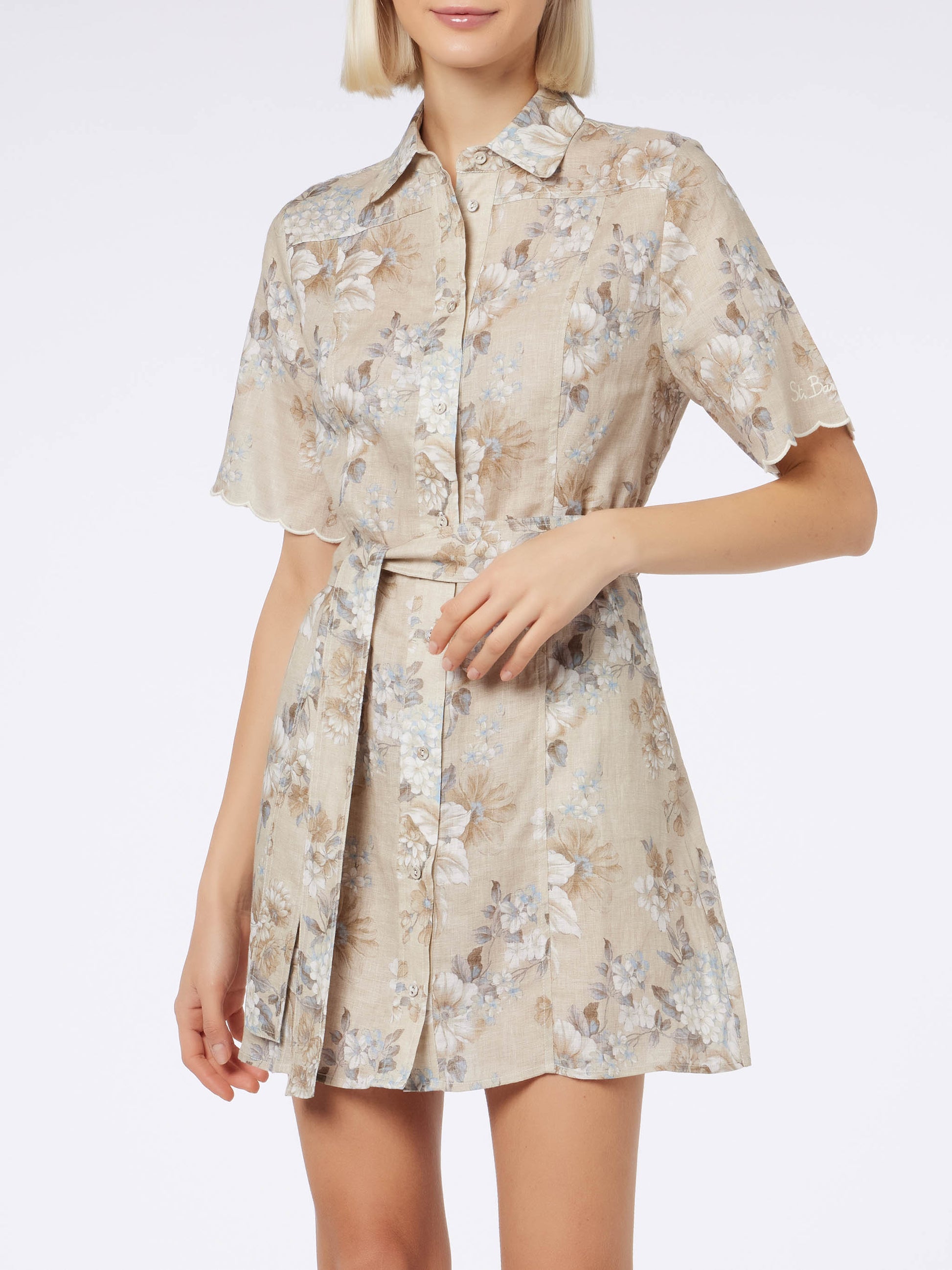 Hermione floral linen dress