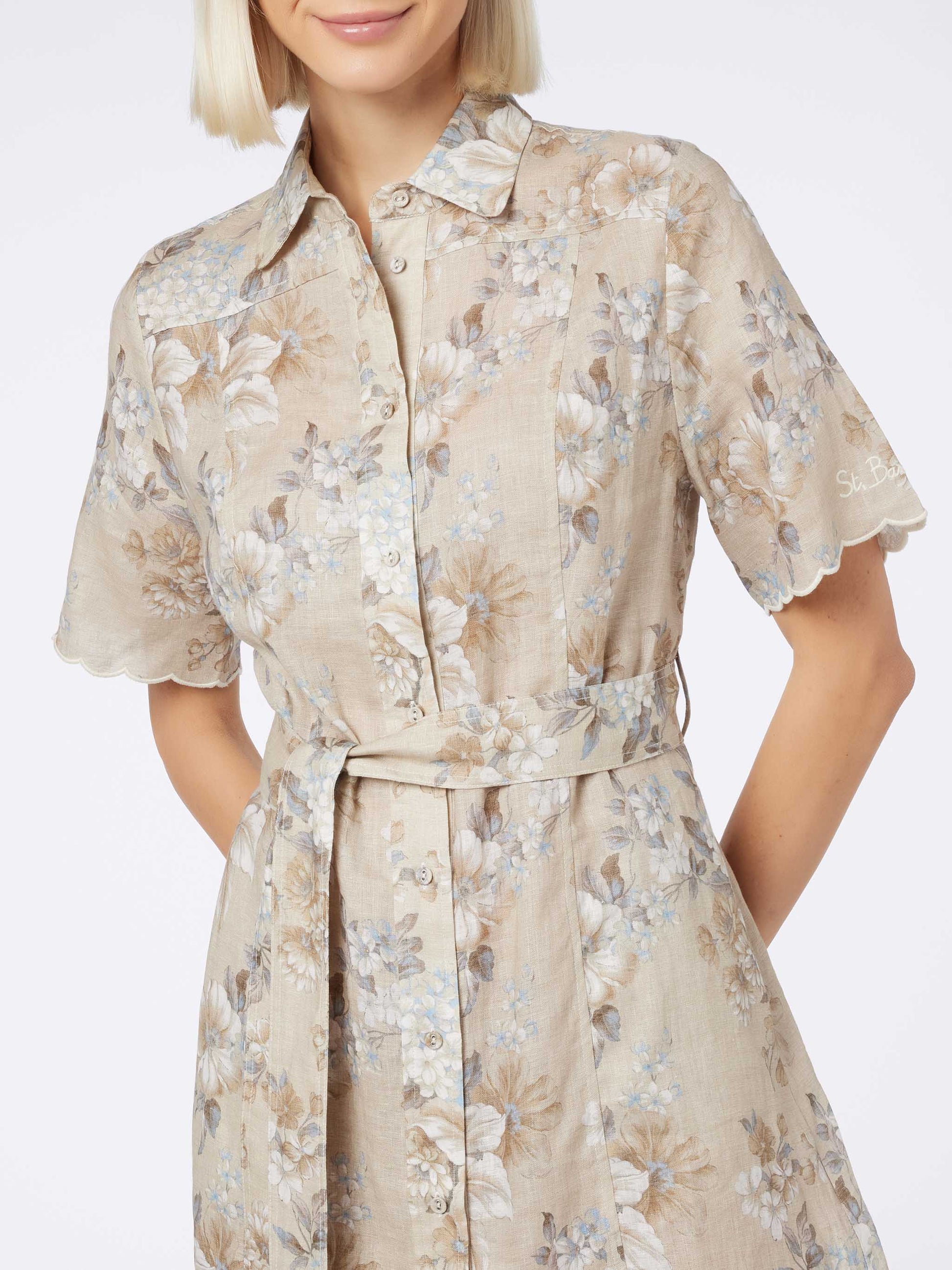 dress hermione Hermione floral linen dress