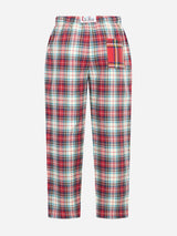 Pantaloni del pigiama da bambino con stampa tartan