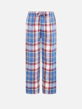 Kid pajama pants with tartan print