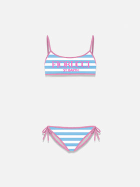Bikini a bralette da bambina Jaiden con stampa Fiorucci | EDIZIONE SPECIALE FIORUCCI