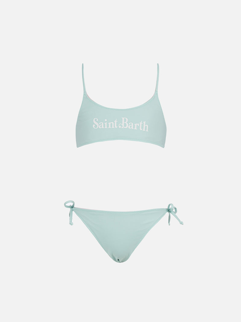 Bikini a bralette double face da bambina Jaiden