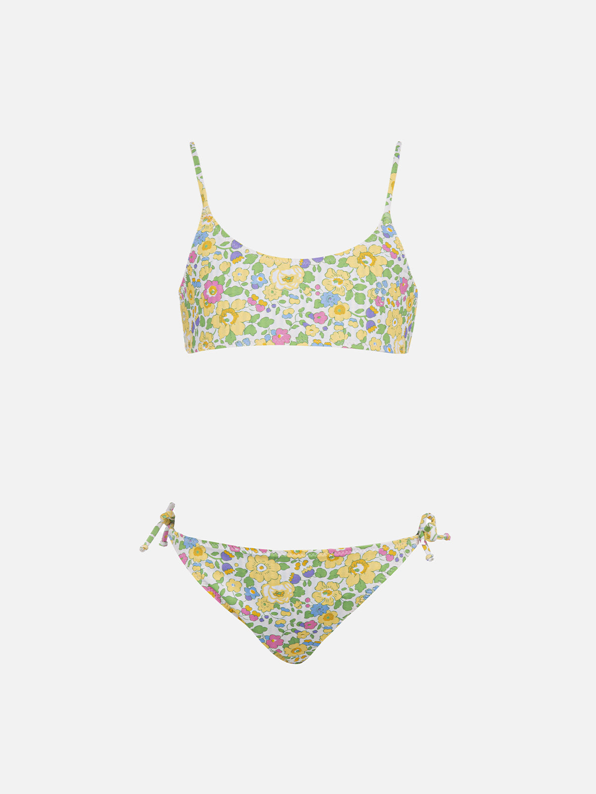 Doubleface-Bralette-Bikini Jaiden für Mädchen mit Betsy-Print | HERGESTELLT AUS LIBERTY-STOFF
