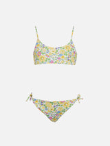 Doubleface-Bralette-Bikini Jaiden für Mädchen mit Betsy-Print | HERGESTELLT AUS LIBERTY-STOFF