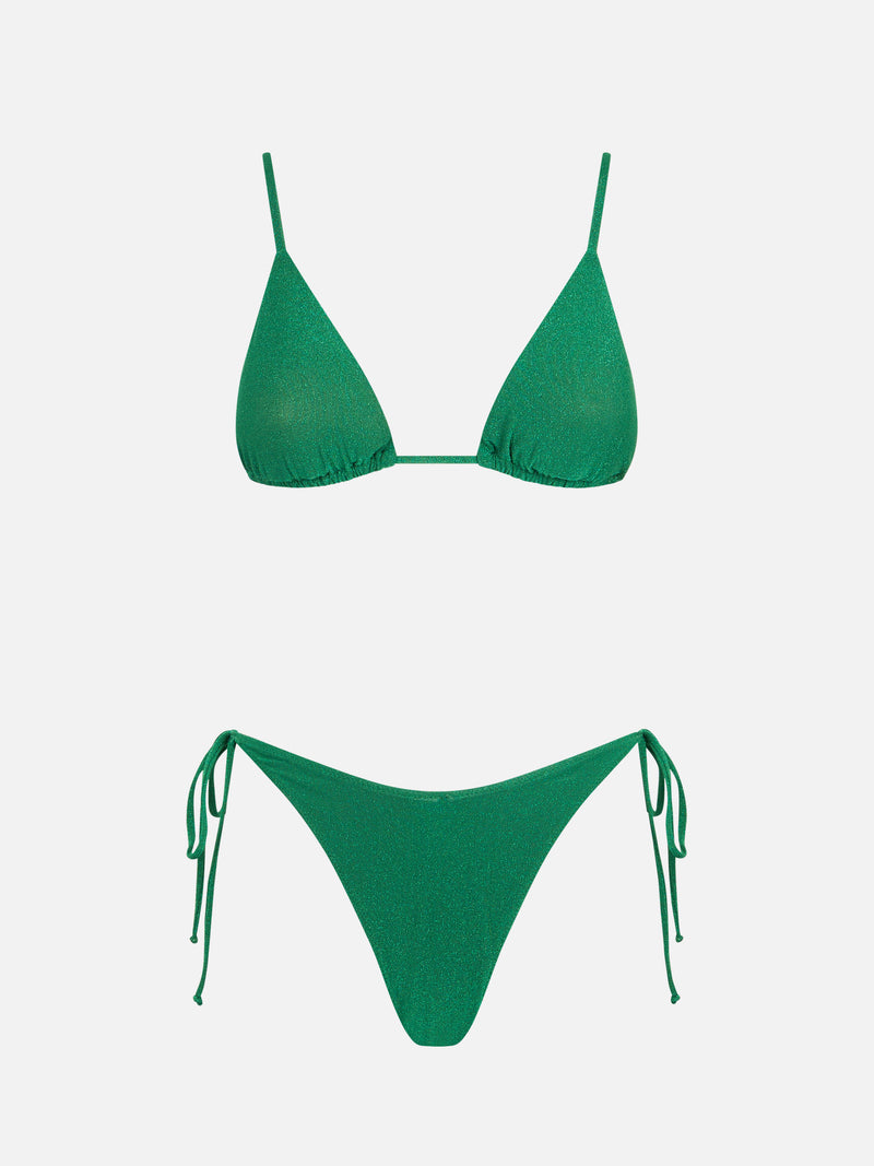 Damen-Triangel-Bikini aus Lurex