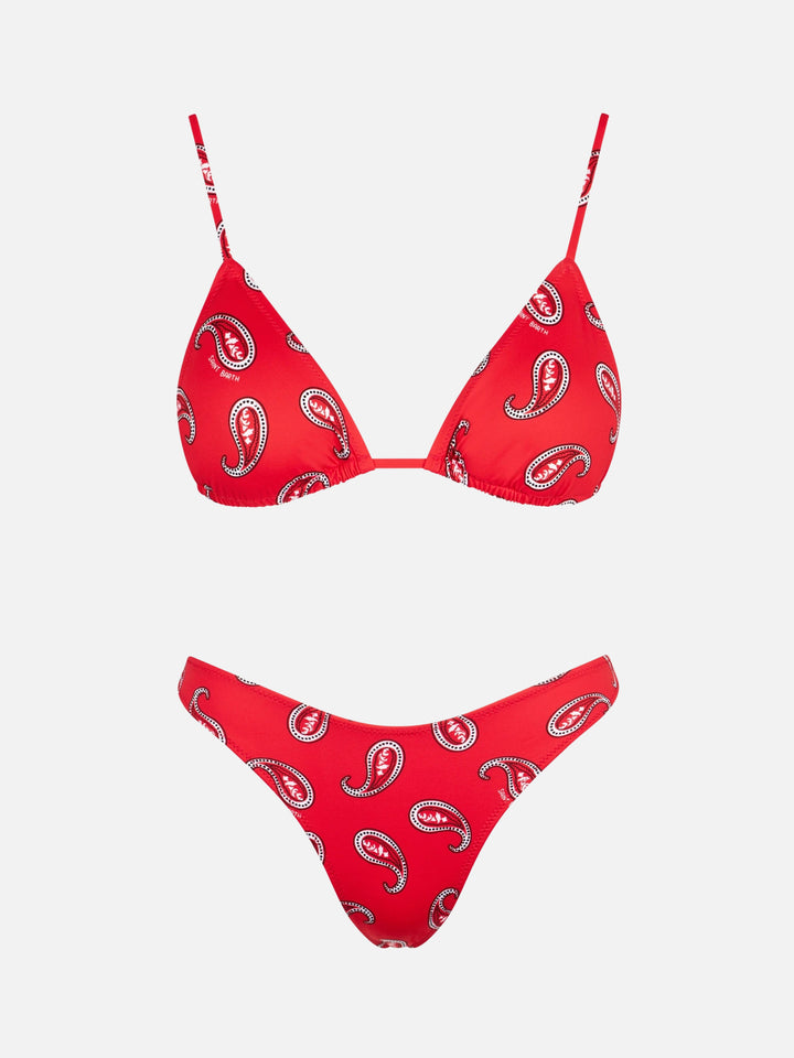 Naima Naomi pink crinkle bralette bikini