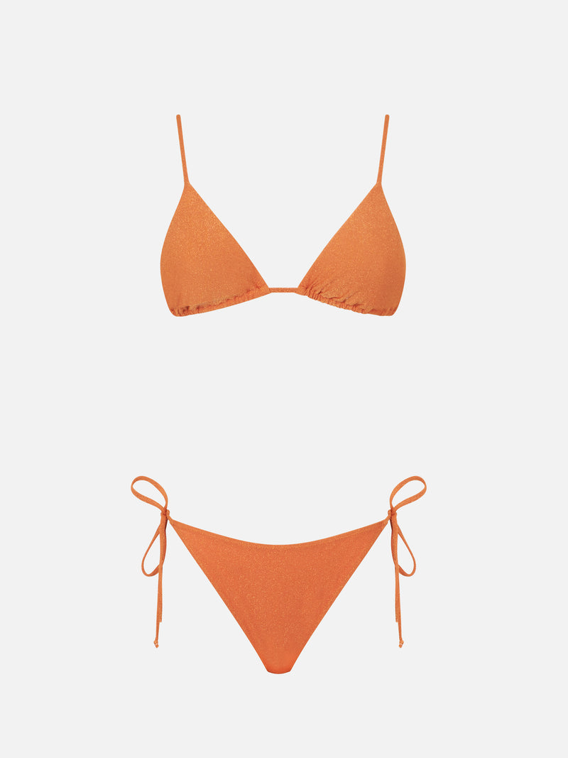 Damen-Triangel-Bikini aus Lurex