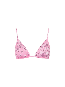 Woman pink triangle top
