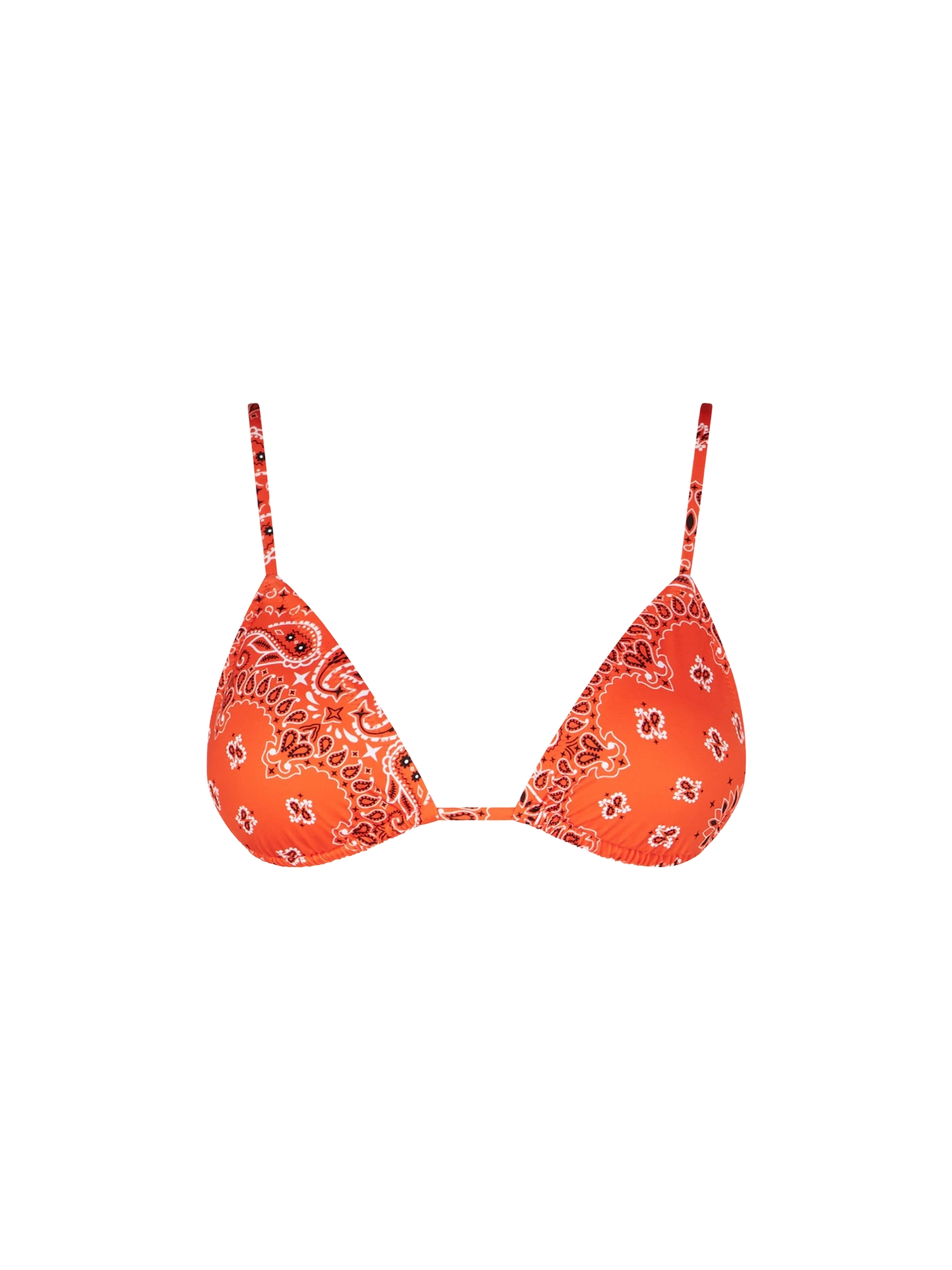 Woman orange triangle top