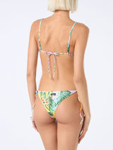 Patch flower color triangle bikini