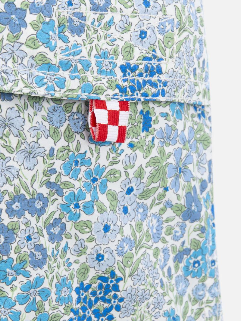 Boy mid-length Jean swim-shorts with Joanna Luise print | MADE WITH LIBERTY FABRIC