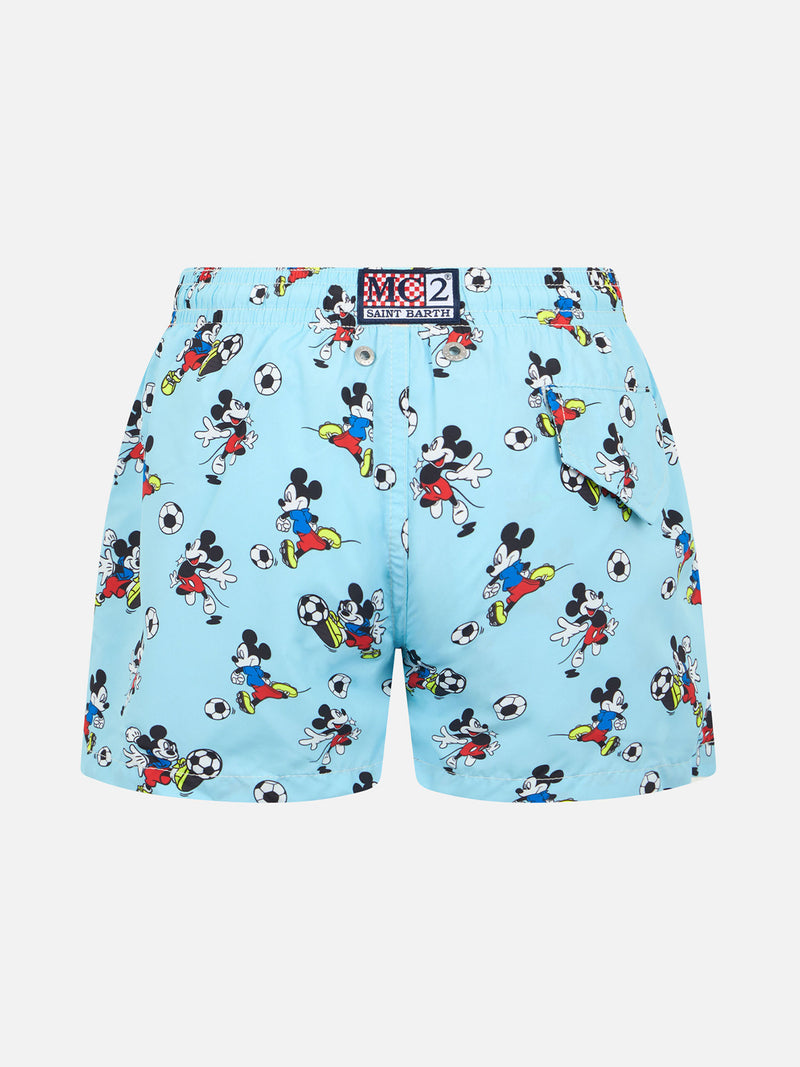 Boy lightweight fabric swim-shorts Jean Lighting with Mickey Mouse print | ©DISNEY SPECIAL EDITION