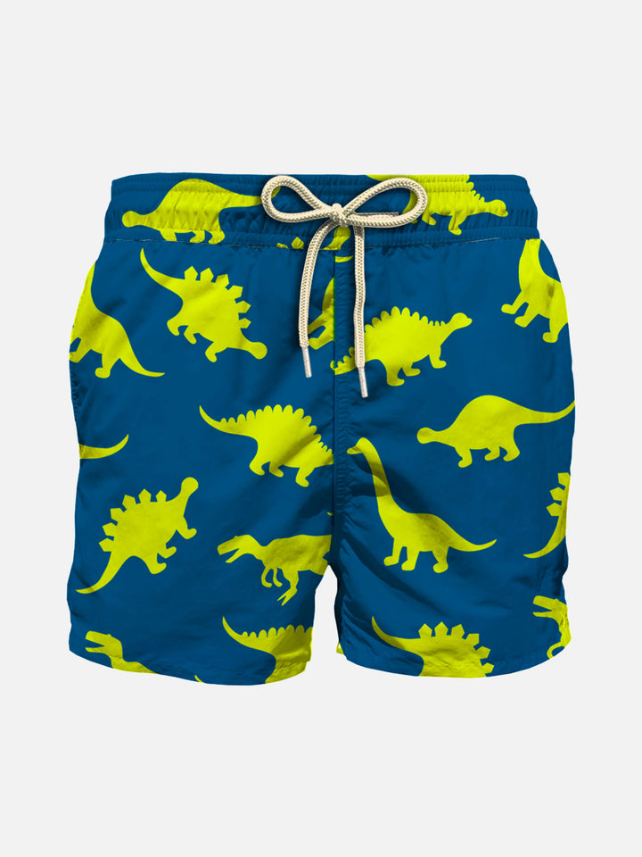 Boy light swim shorts with micro dinosaur print - MC2 Saint Barth