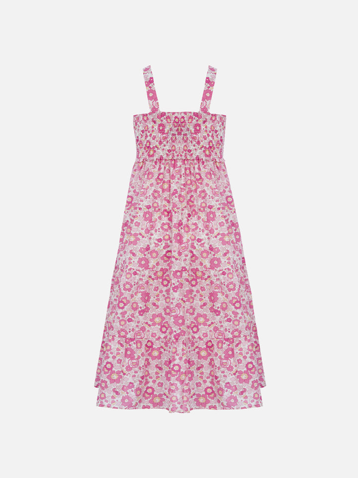 Abito da bambina in cotone Jemine Jr con stampa Betsy | REALIZZATO CON TESSUTO LIBERTY