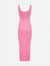 Woman ribbed pink cotton jersey tank dress Jennifer