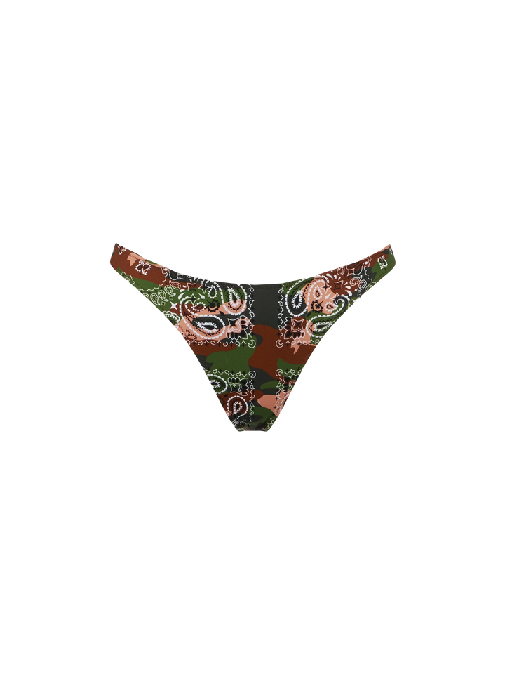 Bikini da donna a bralette con stampa bandana mimetica