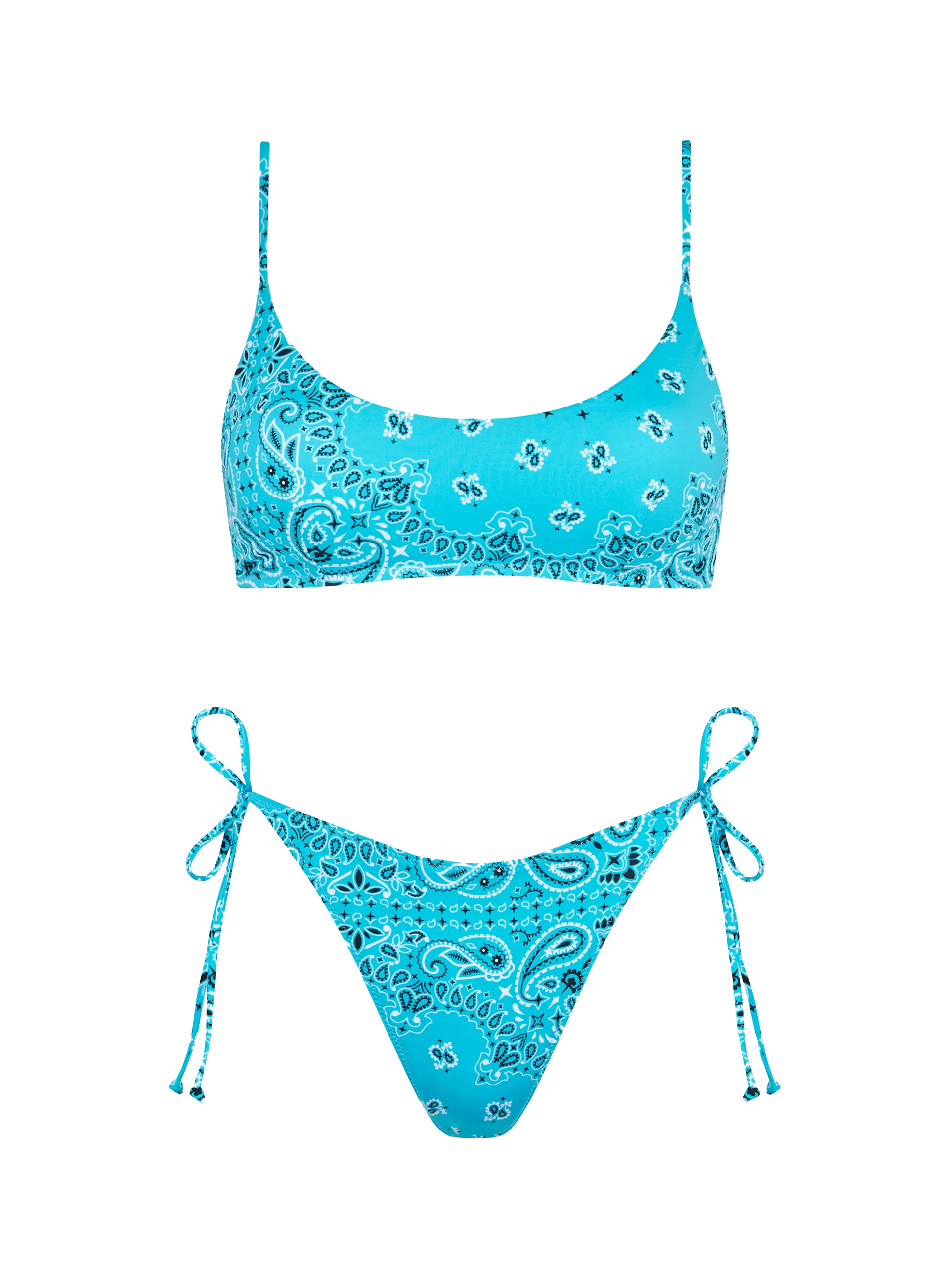 Judy Marielle light blue bandana bralette bikini – MC2 Saint Barth
