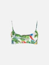 Bralette mit Papageien-Print