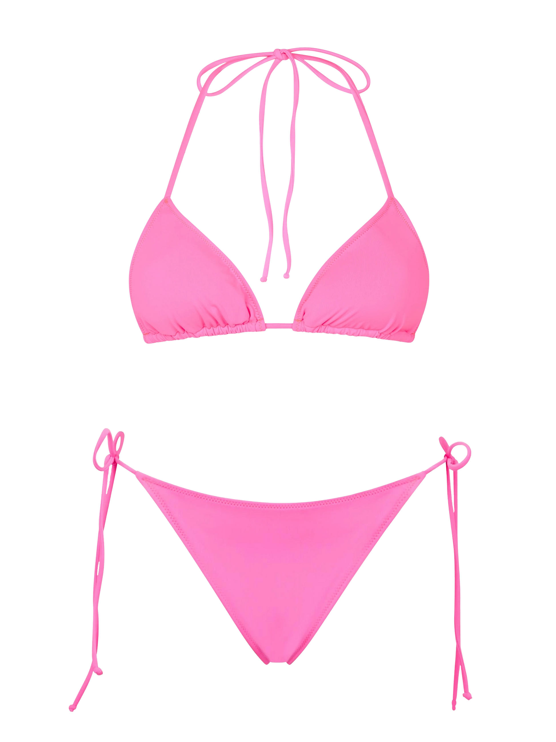 ビキニ BURBERRY Women Swimsuit 8108580163740 C1791 PINK Woman fluo pink triangle bikini – MC2 Saint Barth