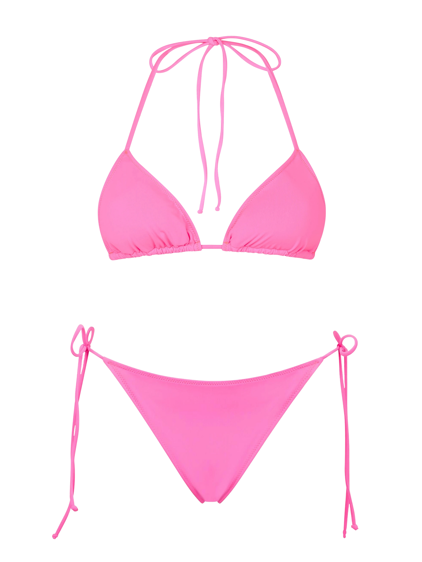 Bikini da donna a triangolo rosa fluo