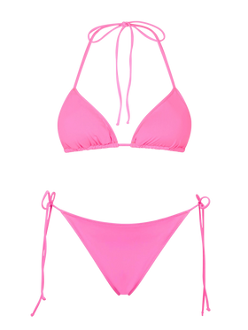 Bikini da donna a triangolo rosa fluo