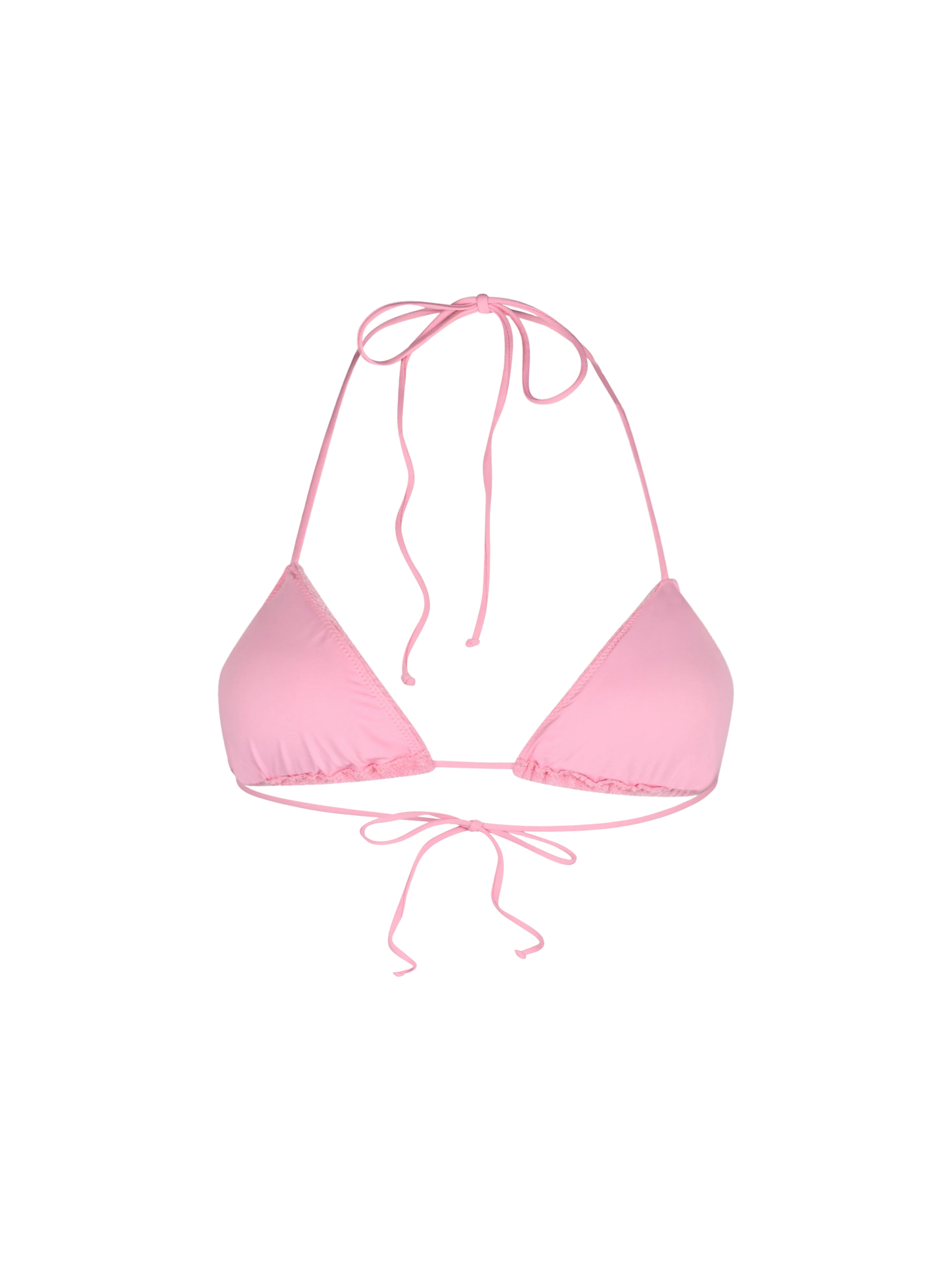 Woman pink terry triangle top swimsuit Leah