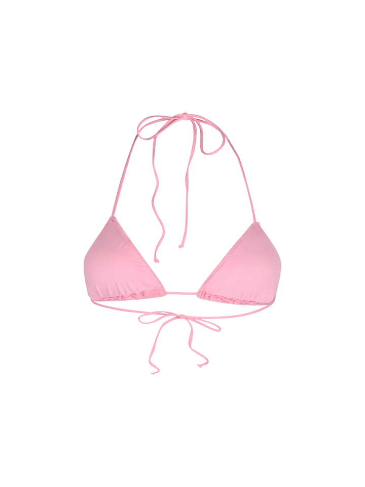 Rosa Frottee-Triangel-Top-Badeanzug Leah für Damen