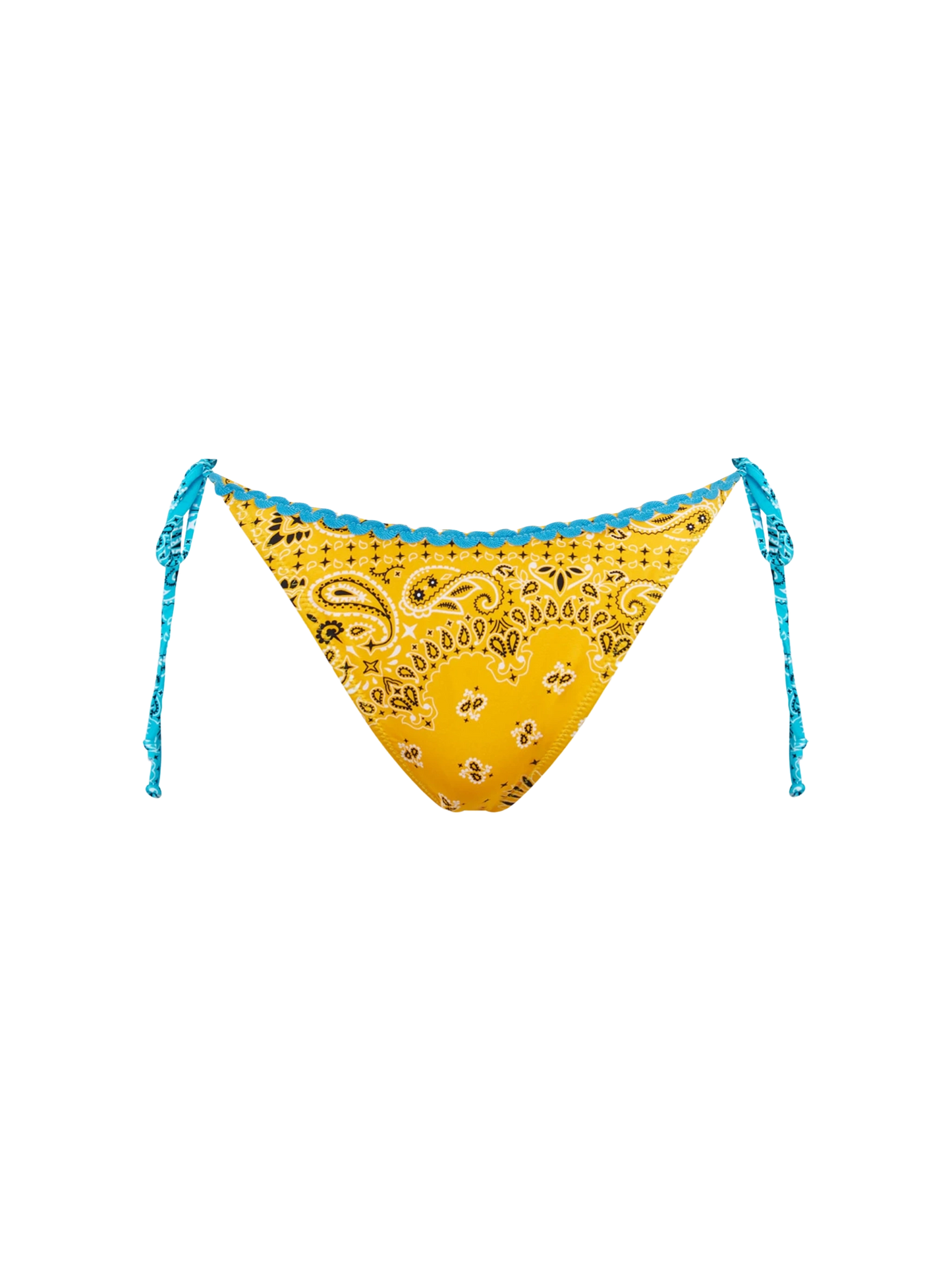 Woman swim briefs with bandanna print