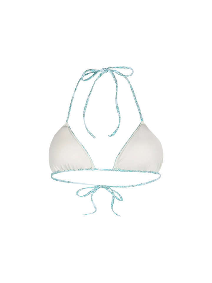 Wassergrüner Paisley-Triangel-Top-Badeanzug für Damen Leah