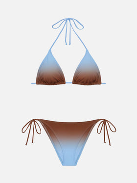 Bikini classico a triangolo Leah Marielle con stampa sfumata