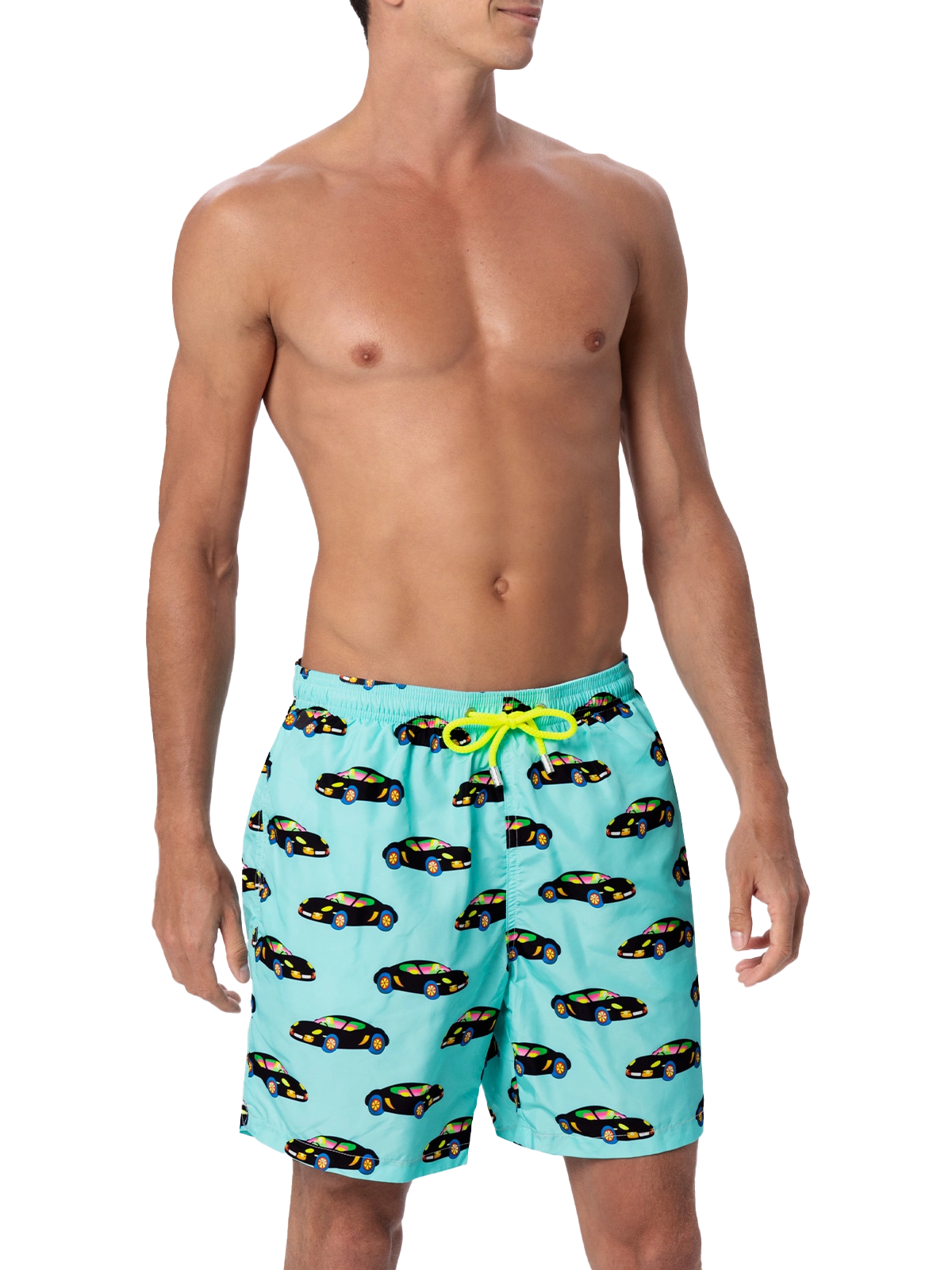 Herren-Badeshorts aus leichtem Stoff Lighting mit Lodola-Autoaufdruck |MARCO LODOLA SPECIAL EDITION