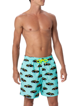 Herren-Badeshorts aus leichtem Stoff Lighting mit Lodola-Autoaufdruck |MARCO LODOLA SPECIAL EDITION