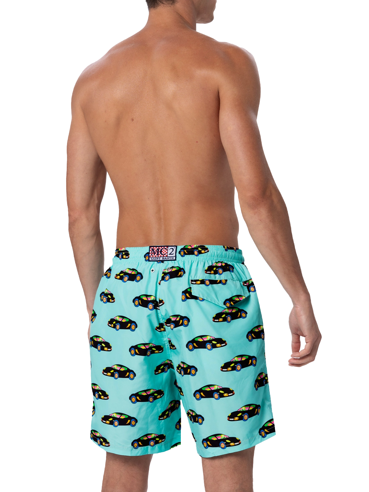 Herren-Badeshorts aus leichtem Stoff Lighting mit Lodola-Autoaufdruck |MARCO LODOLA SPECIAL EDITION