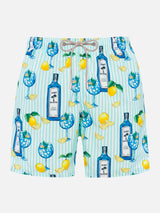 Costume da uomo in tessuto leggero Lighting con stampa gin tonic