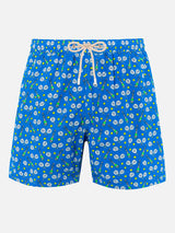 Man lightweight fabric swim-shorts Lighting Micro Fantasy with padel winner print