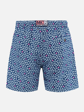 Man lightweight fabric swim-shorts Lighting 70 with starfishes print - MC2 Saint Barth