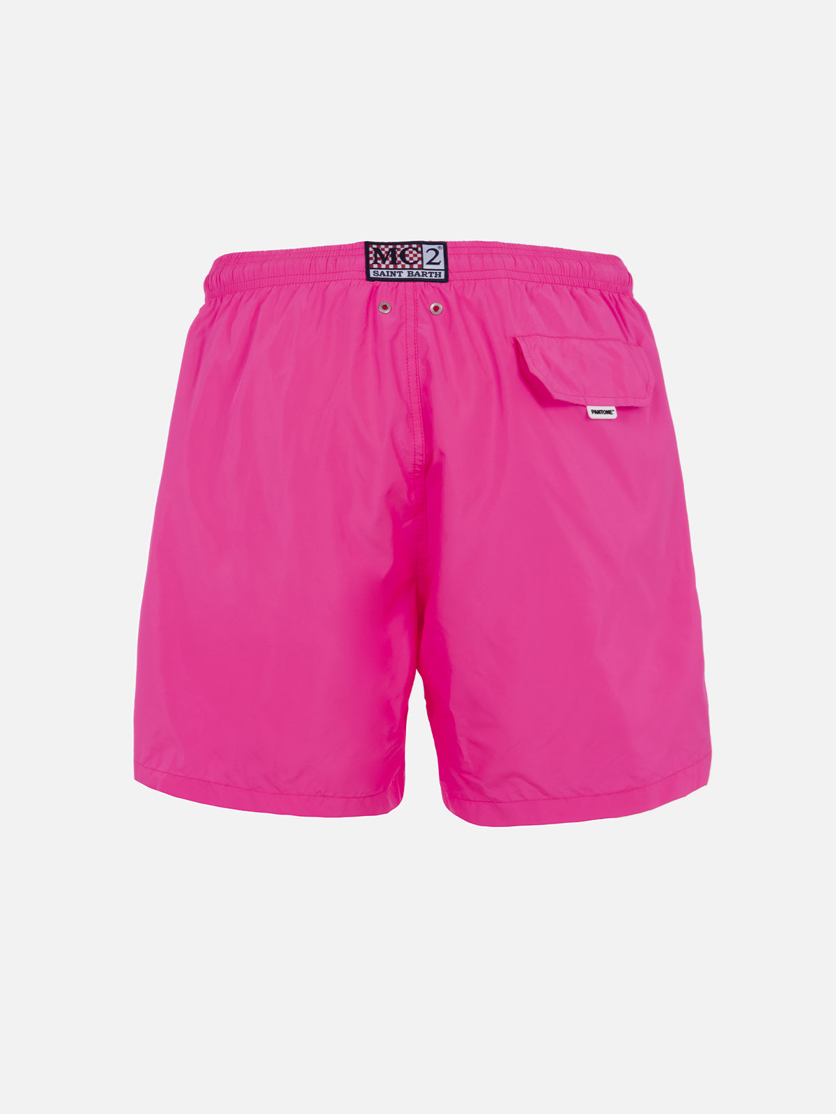 Badeshorts für Herren aus leichtem Stoff in Neonpink Lighting Pantone | PANTONE® SPECIAL EDITION