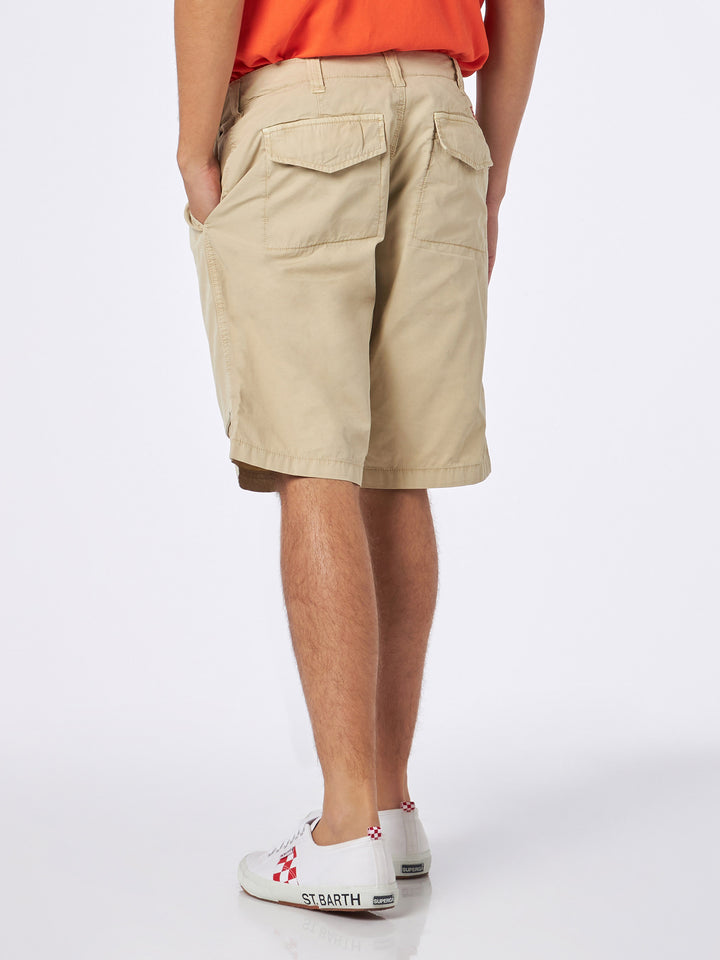 Man beige bermuda with side pockets - MC2 Saint Barth