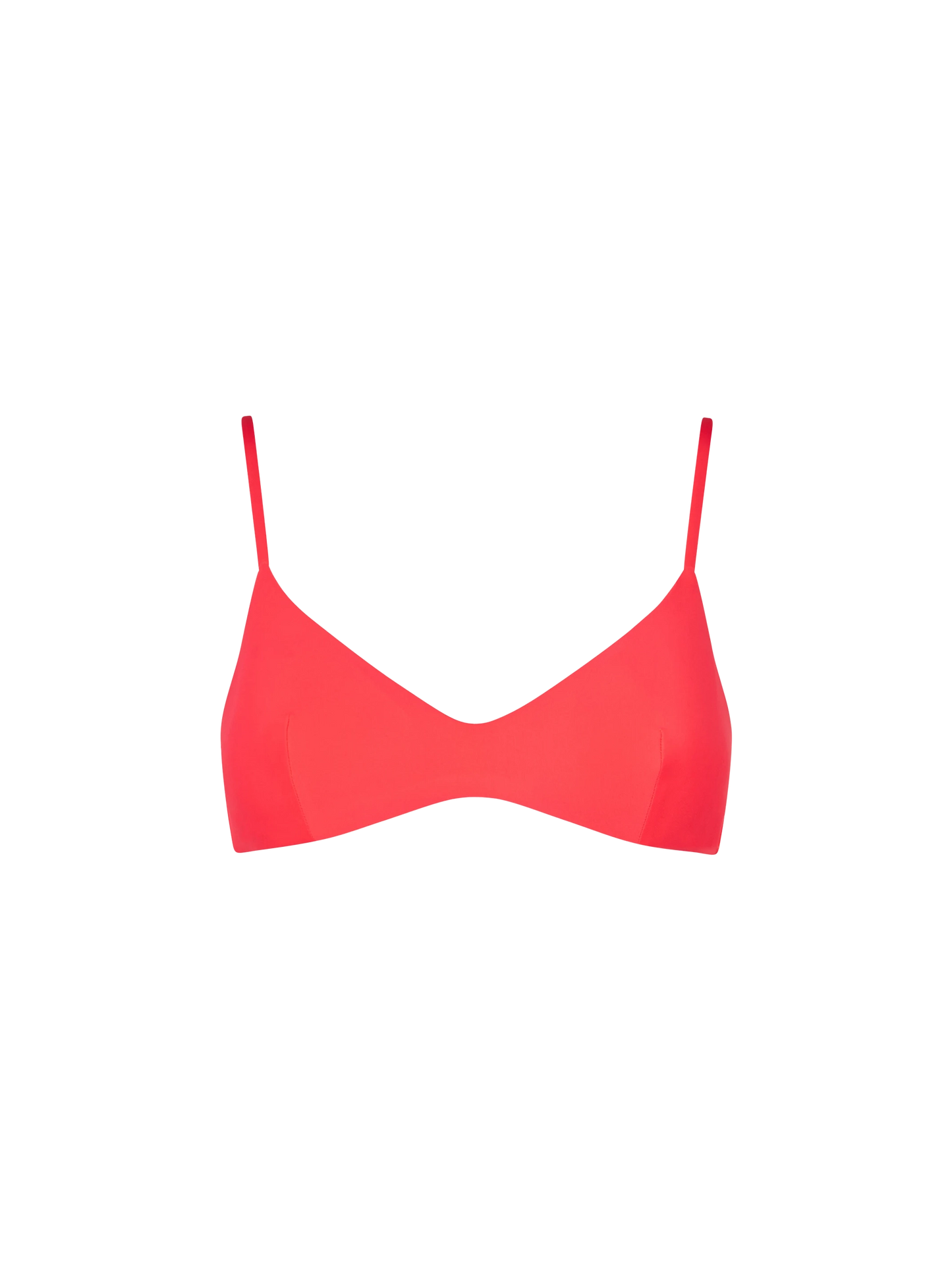 Woman fluo red bralette top