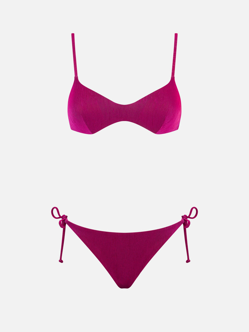 Damen-Bralette-Bikini in Fuchsia