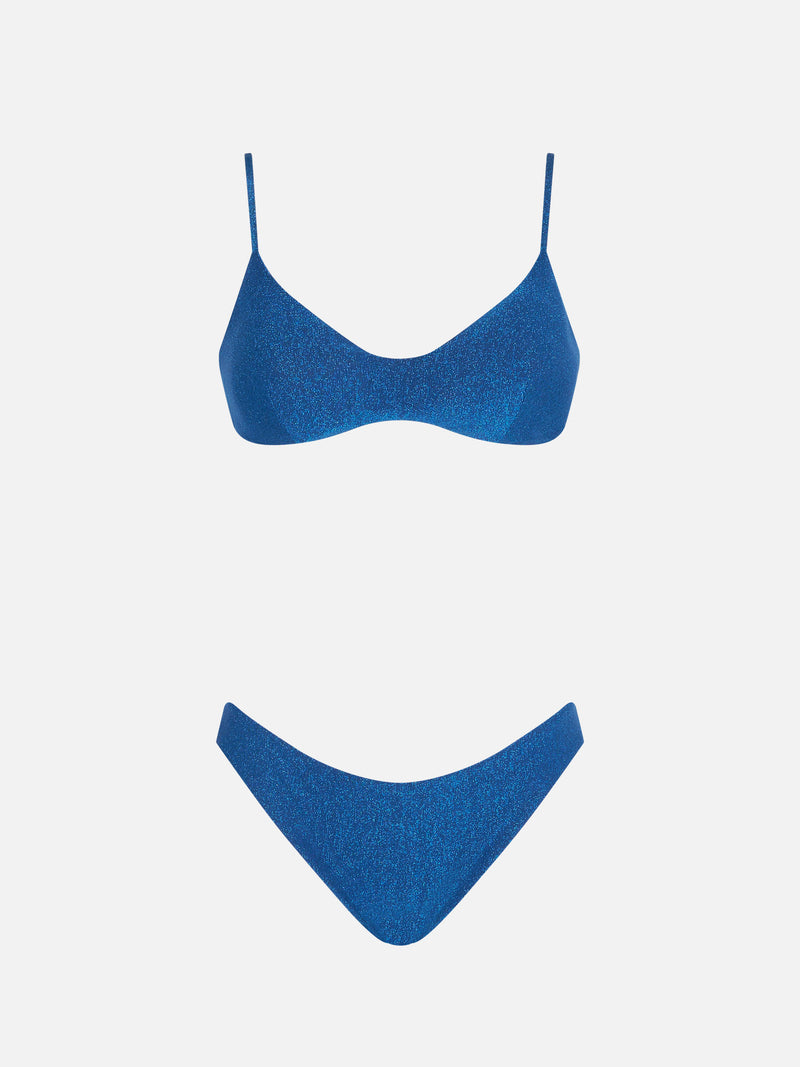 Damen-Bralette-Bikini aus Lurex