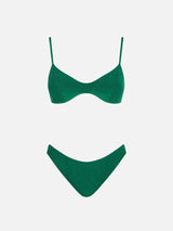 Bikini da donna a bralette  in lurex