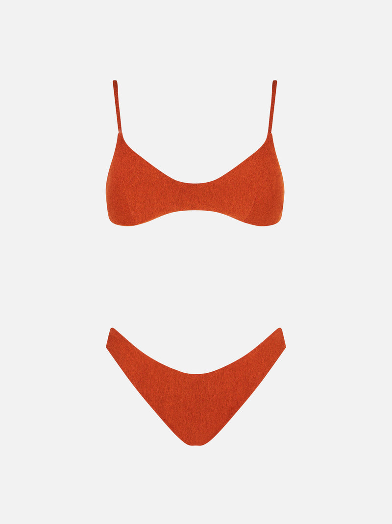 Woman lurex bralette bikini