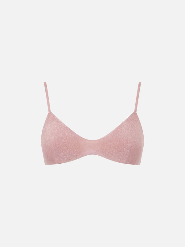 Pink lurex bralette