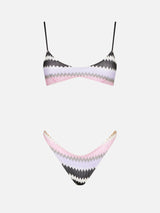 Bikini da donna a bralette chevron