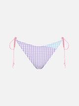 Gingham cheeky swim briefs