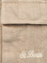 Boy beige linen bemuda Marseille Jr